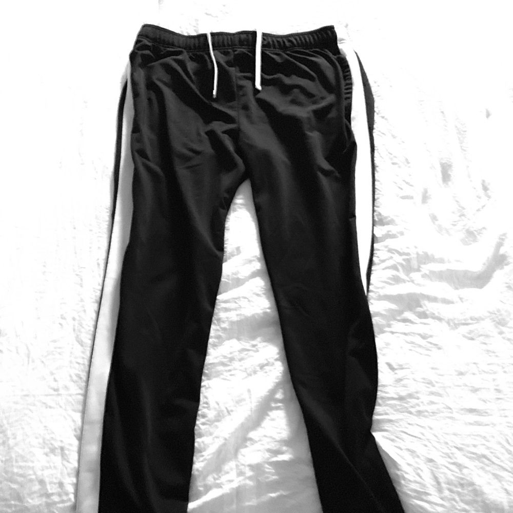 Foundry black with white striped sweatpants